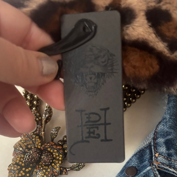 Ed Hardy Brown Leopard Bucket Hat with Skull Design NWT - Picture 7 of 11